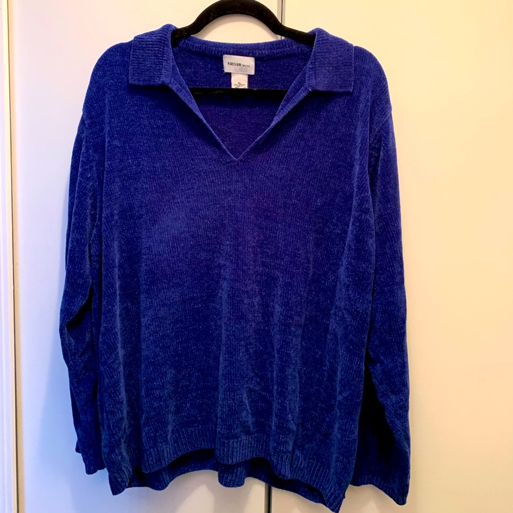 Royal Blue Chenille Sweater